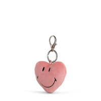 Bon Ton Toys - Schlüsselanhänger / Handtasachencharm - The Smileys - ECO Fuzzy / Plüsch "pink heart" - 2,5cm