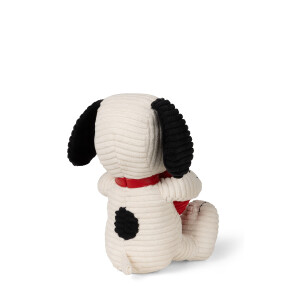 Bon Ton Toys - Plüschtier / Stofftier - The Peanuts - Snoopy ECO CORDUROY cream with heart / Cord mit Herz - 19cm