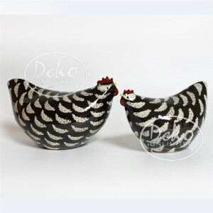 Les Ceramiques de Lussan - Poulette - Hühnchen schwarz