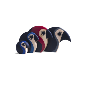 architectmade - Vogelfigur DISCUS rot groß