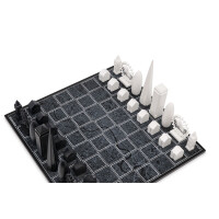 SKYLINE-CHESS - Design - Schach / Schachspiel - London Acrylic Edition / wooden board